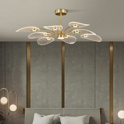 Creative Acrylic 11 Lights Chandelier for Hotel Bedroom and Restaurant Hallway