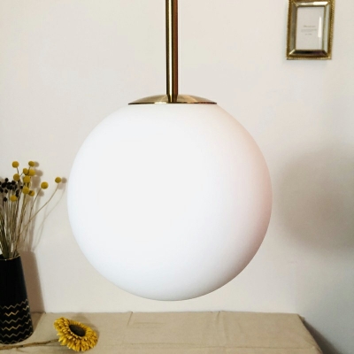 Modern Style Glass Pendant Light Nordic Style Minimalism Hanging Light for Bedside Dinning Room