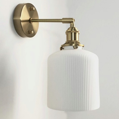 1-Light Sconce Lamp Minimal Style Cylinder Shape Metal Wall Lighting Fixtures