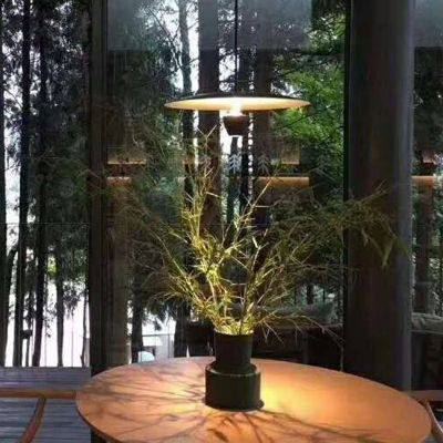 1-Light Suspension Pendant Minimalist Style Cone Shape Metal Warm Light Ceiling Lamp