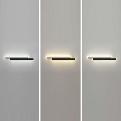 2 Lights Strip Shade Wall Sconce Modern Style Acrylic Wall Sconce Lighting for Living Room