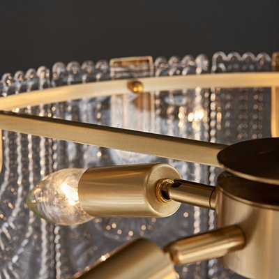 American Vintage Chandelier 2-Tier Traditional Living Room Brass Chandelier Lighting Fixtures