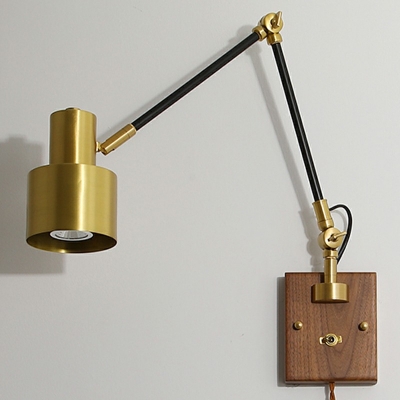 Brass 1 Light Industrial Wall Lighting Fixtures Vintage Flush Wall Sconce for Living Room