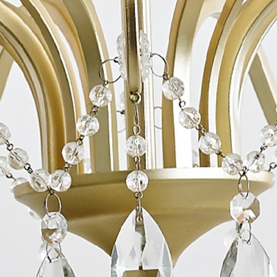 European Style Chandelier Candle Shape Crystal Ceiling Chandelier for Bedroom