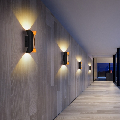Metal Wall Sconces Lighting Fixtures Modern Minimal LED Wall Hanging Lights in Bedroom
