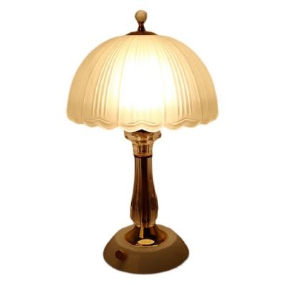 Modern 1 Light White Glass Night Table Lamps Minimalist Basic Table Lamp for Living Room