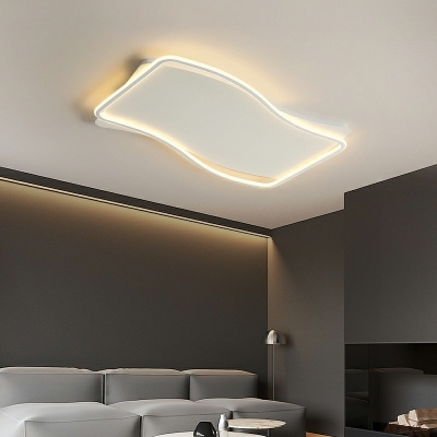 Rectangle Flush Mount Led Lights Modern Minimalist Flush Ceiling Light Fixtures for Living Room