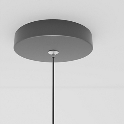 1-Light Hanging Ceiling Light Minimal Style Liner Shape Metal Island Chandelier
