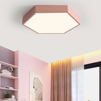 1 Light Polygon Shade  Flush Light Modern Style Acrylic Led Flush Light for Dining Room
