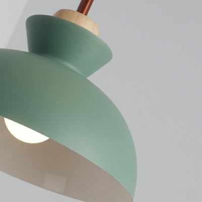 3-Light Pendant Light Fixtures Minimalist Style Cone Shape Wood Hanging Ceiling Lights
