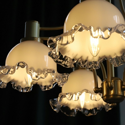 5-Light Suspension Lamp Modernist Style Bowl Shape Metal Chandelier Pendant Light