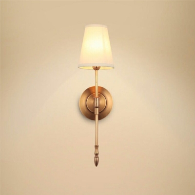 Brass Wall Mounted Light Fixture Industrial Vintage Drum Glass Sconce Light for Living Room