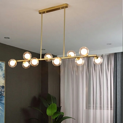 Hanging Island Lights Linear Glass Contemporary Pendant Lights For Kitchen Island