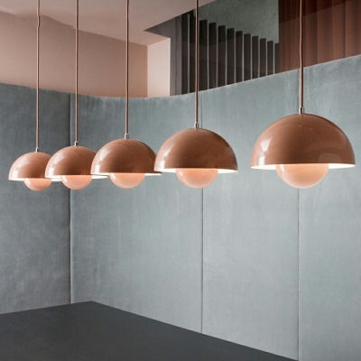Metal Macaron 1 Light Modern Hanging Ceiling Light Nordic Style Pendants Light Fixtures for Living Room