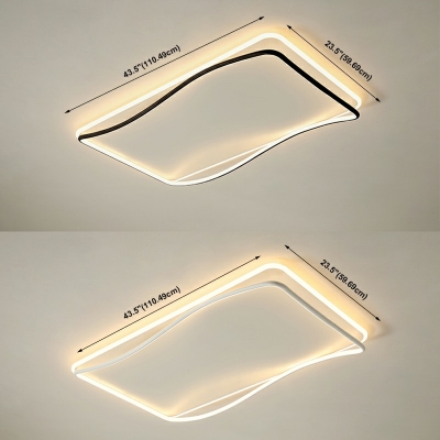 Modern Style LED Flushmount Light Minimalism Style Metal Acrylic Celling Light for Living Room