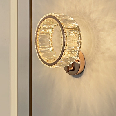 Modern Style LED Wall Sconce Light Nordic Style Metal Crystal Third Gear  Wall Light for Bedside Aisle