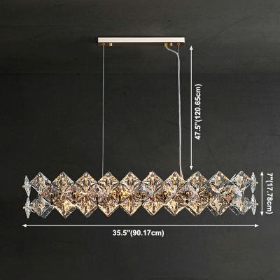 Nordic Style LED Pendant Light Modern Style Crystal Metal Hanging Light for Dinning Room