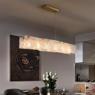 Nordic Style LED Pendant Light Modern Style Crystal Metal Third Gear Hanging Light for Dinning Room