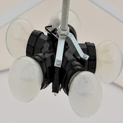 Traditional Drum Flush Mount Lighting Fixtures Fabric Flush Chandelier