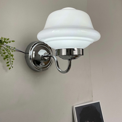 White Industrial Wall Sconce Lighting Metal Vintage Bedroom Wall Mounted Light Fixture