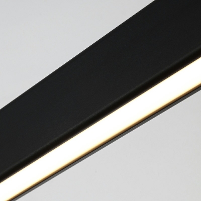 1-Light Island Pendants Modern Style Liner Shape Metal Hanging Chandelier Lighting Fixtures