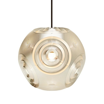1-Light Pendant Lamp Minimalist Style Geometry Shape Metal Suspension Light