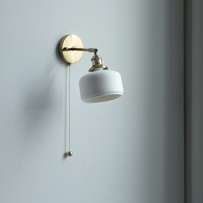 1-Light Sconce Lights Simplicity Style Cylinder Shape Metal Wall Mount Lighting