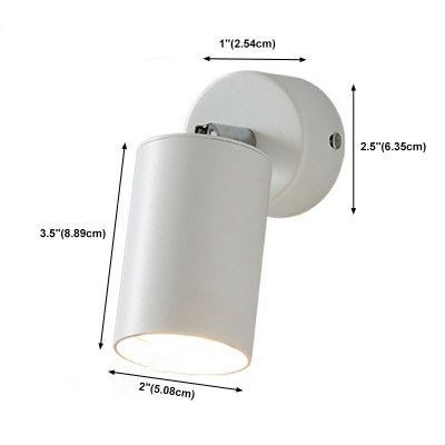 1-Light Sconce Lights Simplicity Style Cylinder Shape Metal Wall Mounted Lighting
