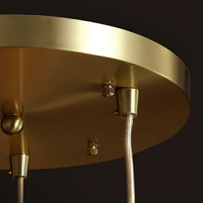 4-Light Pendant Lighting Minimalist Style Globe Shape Metal Hanging Light