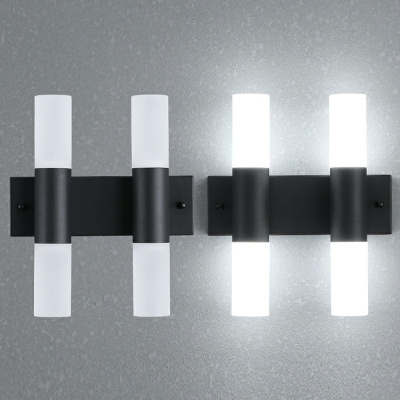 4 Lights Cylinder Shade Wall Sconce Lighting Modern Style Acrylic Led Wall Sconce for Living Room