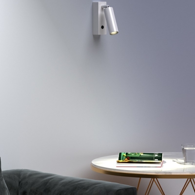 Adjustable Modern Wall Mounted Light Fixture 1 Light Minimalism Flush Wall Sconce for Bedroom
