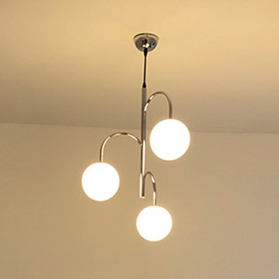 Chrome 3 Lights Modern Chandelier Lighting Fixtures Simplicity Ceiling Chandelier for Living Room