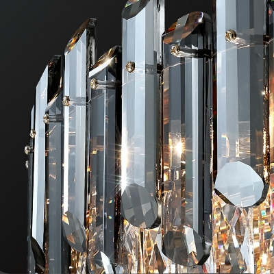 Contemporary Cylinder Semi-Flush Mount Ceiling Light K9 Crystal Led Ceiling Lights