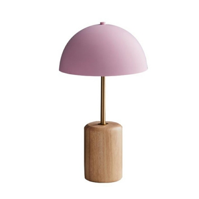 Macaron Style Table Lamp Night 1 Light Wood Table Lamps for Bedroom Living Room