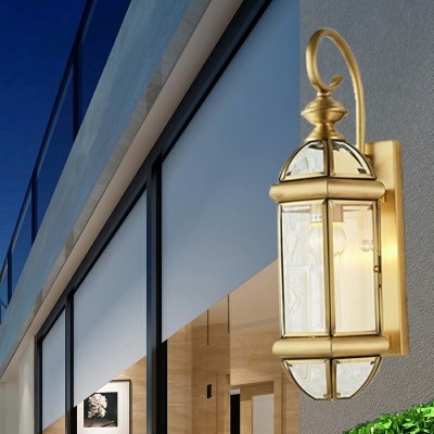 Modern Style LED Wall Sconce Light Nordic Style Metal Glass Wall Light for Aisle Courtyard