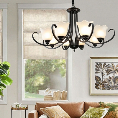 Modern Style Metal Chandelier Light Nordic Style Glass Pendant Light for Living Room Dinning Room