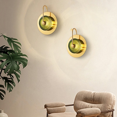 Modern Wall Mounted Lamp Round Shape Warm Light Wall Lighting Fixtures for Living Room Bedroom