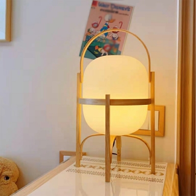 Modernism Nights and Lamp White Glass Material Table Light for Bedroom Study
