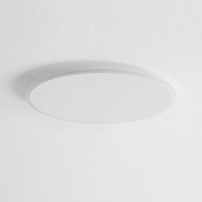 White Flush Ceiling Light Fixtures Round Shade Modern Style Acrylic Led Surface Mount Ceiling Lights for Dining Room