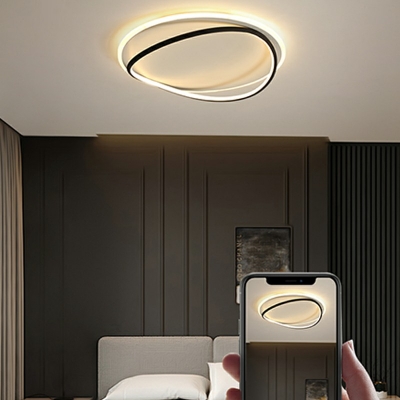 Led Flush Mount Lights Round Shade Modern Style Acrylic Led Flush Mount Fixture for Dining Room