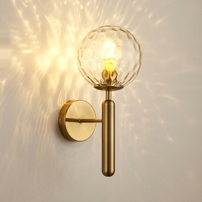 1-Light Sconce Light Fixtures Antique Style Ball Shape Metal Wall Lighting Ideas