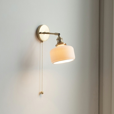 1-Light Sconce Lights Simplicity Style Cylinder Shape Metal Wall Mount Lighting