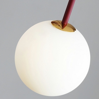6-Light Chandelier Lamp Minimalist Style Ball Shape Metal Hanging Ceiling Light