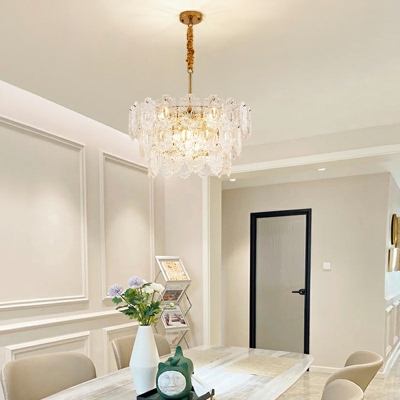 American Style Chandelier Glass Material Shade Ceiling Chandelier for Living Room