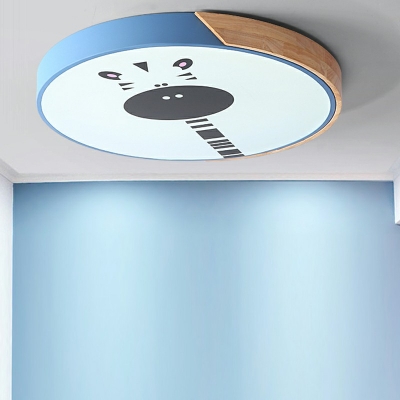 Cartoon Flush Mount Ceiling Light Fixtures Wood Flush Mount Ceiling Lamp