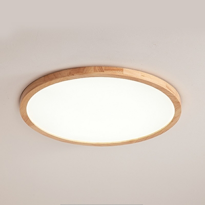 Contemporary Geometrical Flush Mount Ceiling Light Fixtures Wood Ceiling Mounted Light