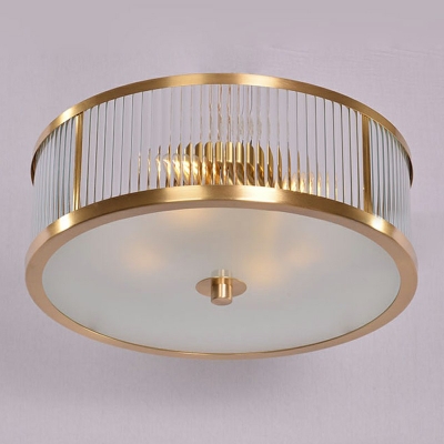 Creative Glass Colonial Style Flush Mount Ceiling Light for Corridor Hallway and Bedroom
