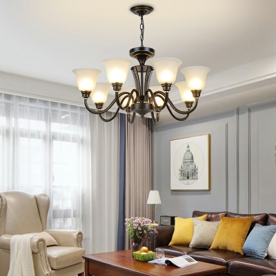 Designer Style Chandelier Glass Shade Ceiling Chandelier for Living Room