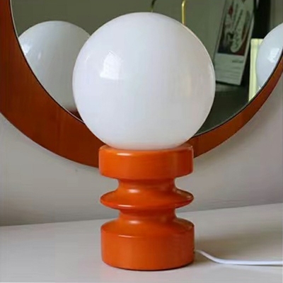 Globe Glass Night Table Lamps 1 Light Modern Minimal Mini Table Light for Bedroom