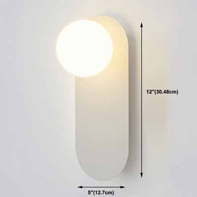 Modern Style LED Wall Sconce Light Nordic Style Metal Glass Wall Light for Bedside Aisle
